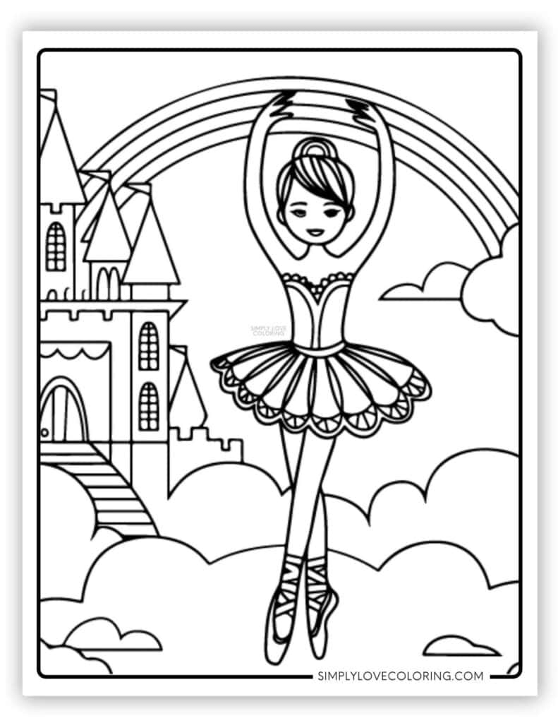 Ballerina Coloring Pages Free PDF Printables Simply Love Coloring