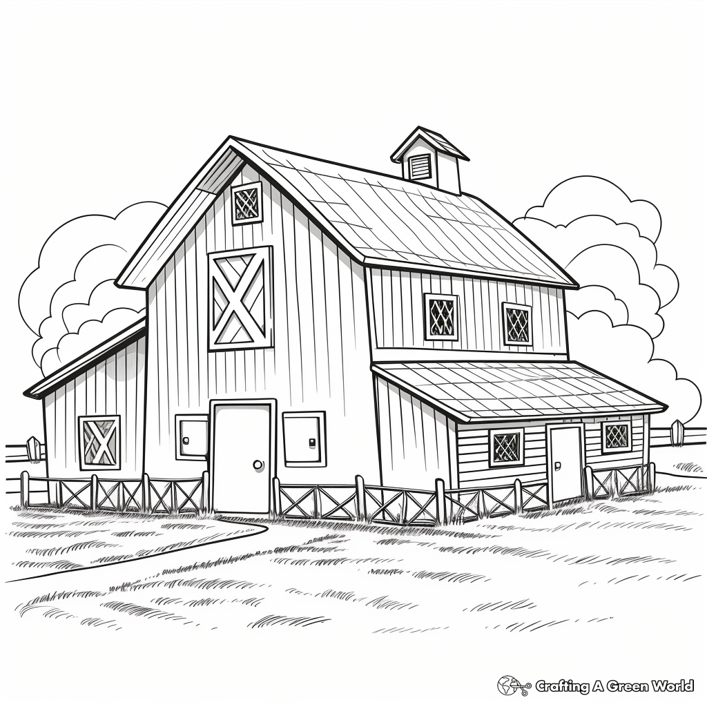 Barn Coloring Pages Free Printable 