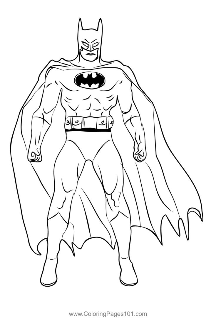 Batman 1 Coloring Page