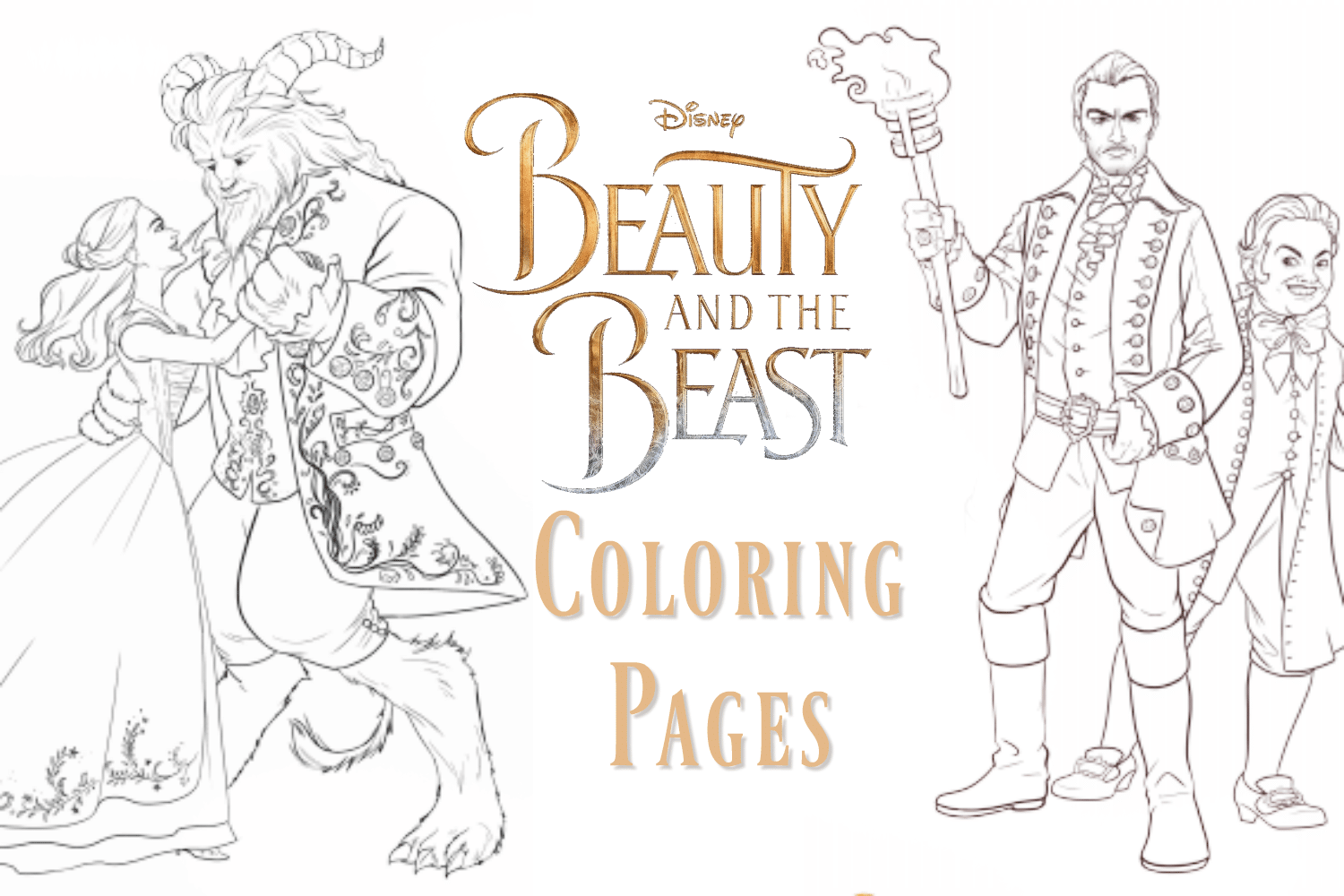 beauty beast coloring pages