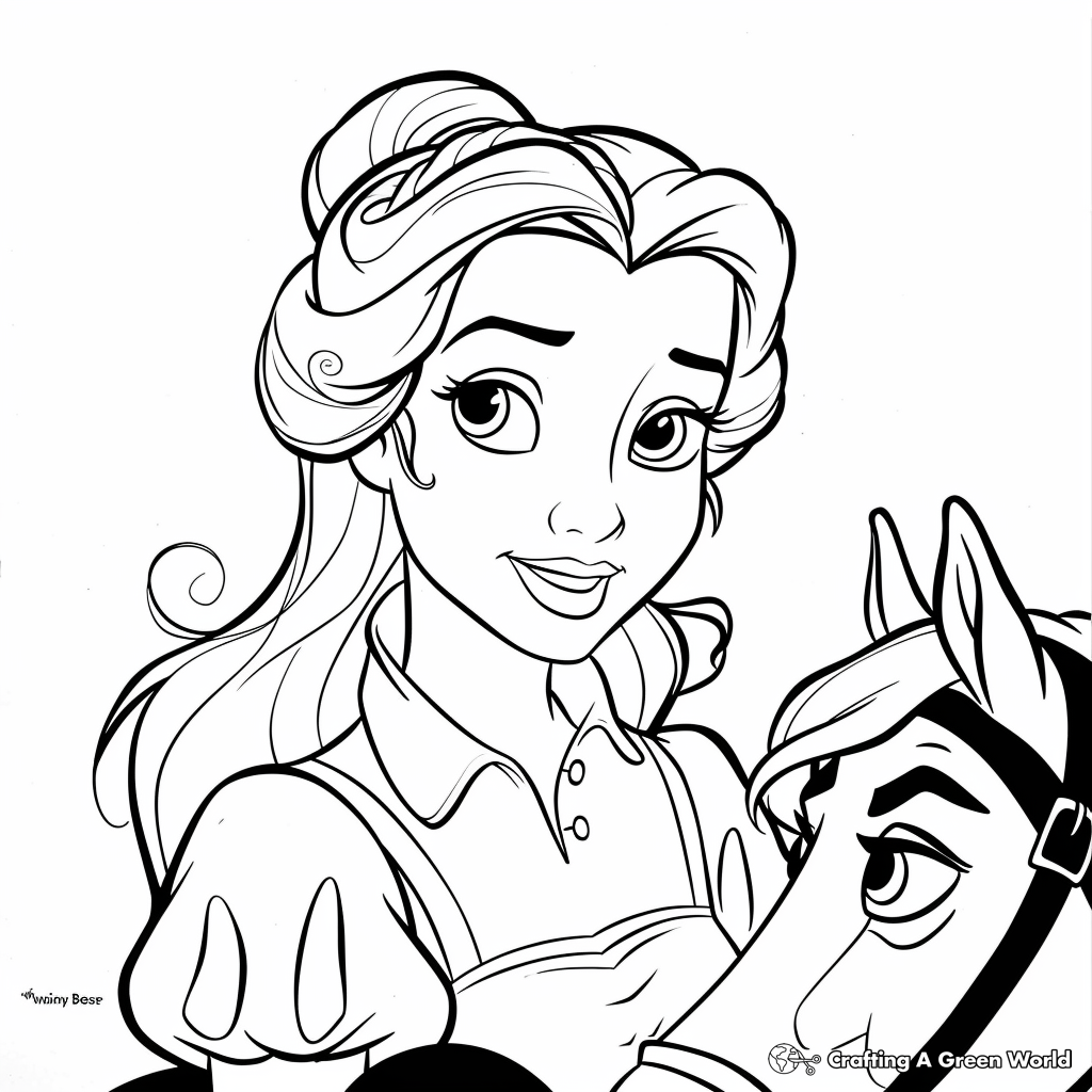 Beauty And The Beast Coloring Pages Free Printable 
