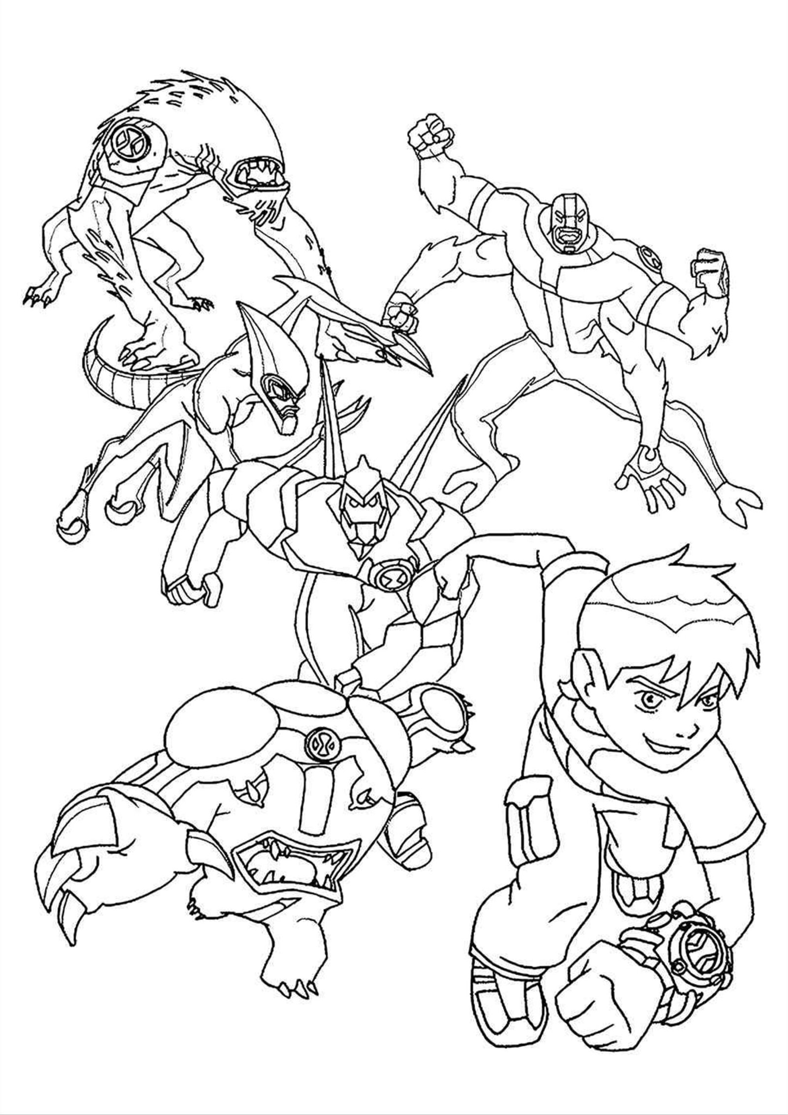 Ben 10 Ultimate Aliens Action Coloring Page For Kids Free Activity PDF Download The Imagination Hive