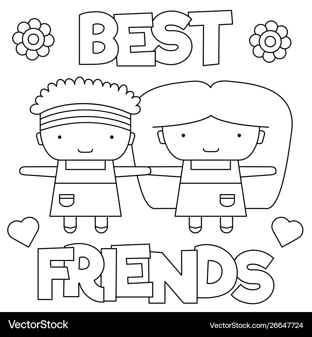 best friend coloring pages