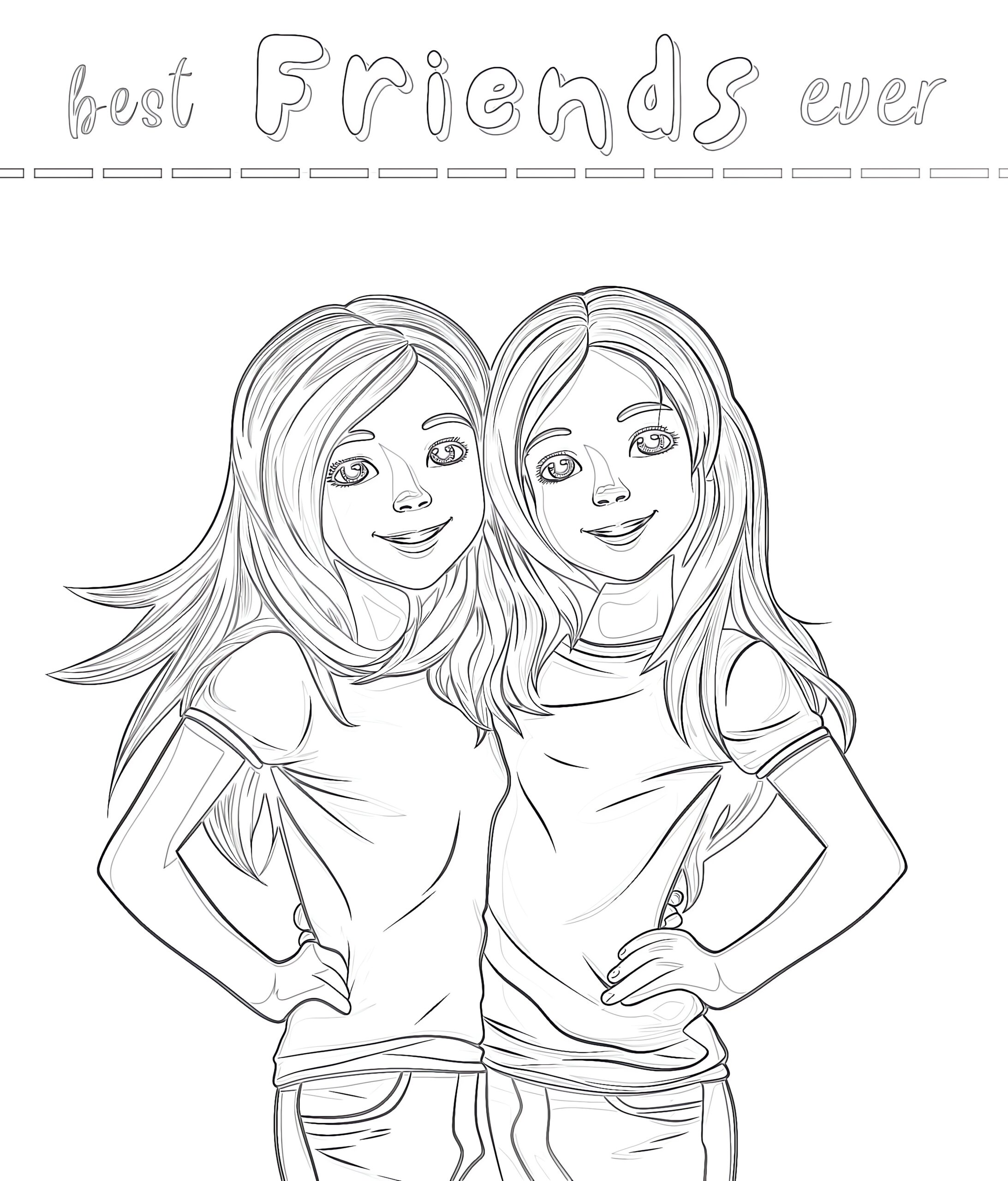 coloring pages for friendship