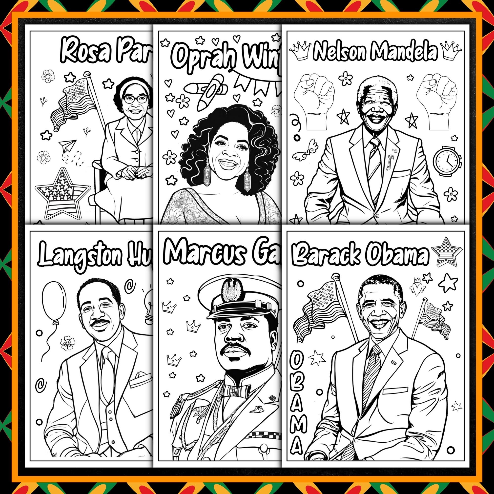 Black History Month Heroes Coloring Pages Black Icons Coloring Sheets Activity Classful