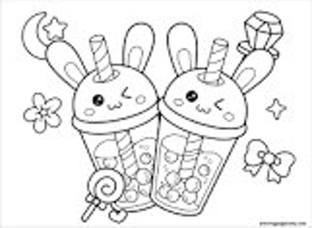 Boba Coloring Pages Etsy