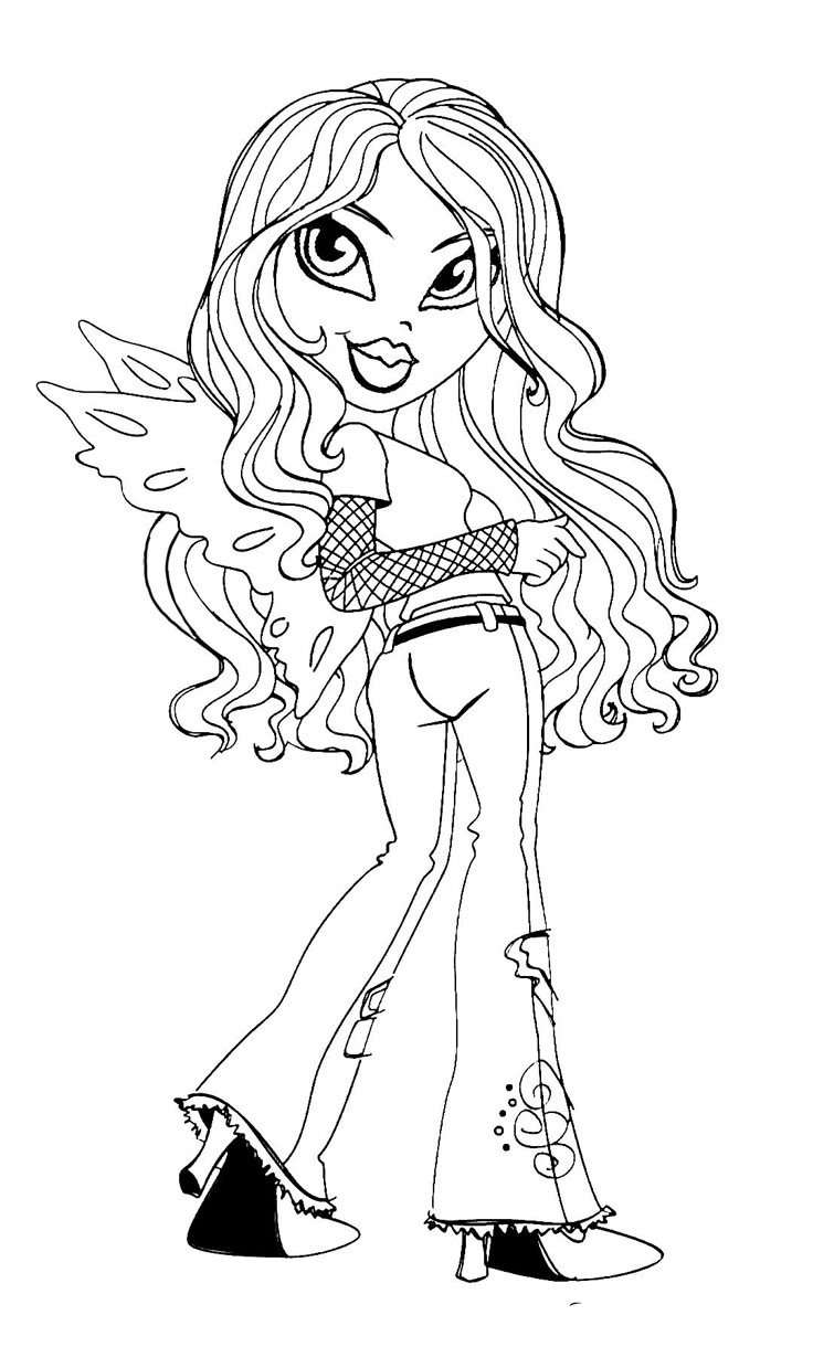 coloring pages of bratz