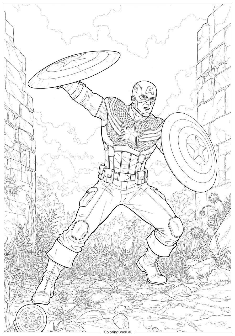 avengers captain america coloring pages