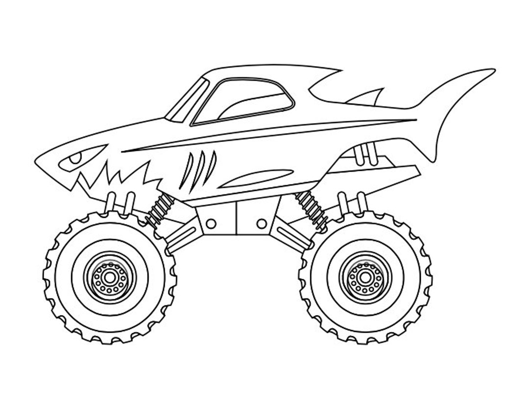 monster trucks coloring pages