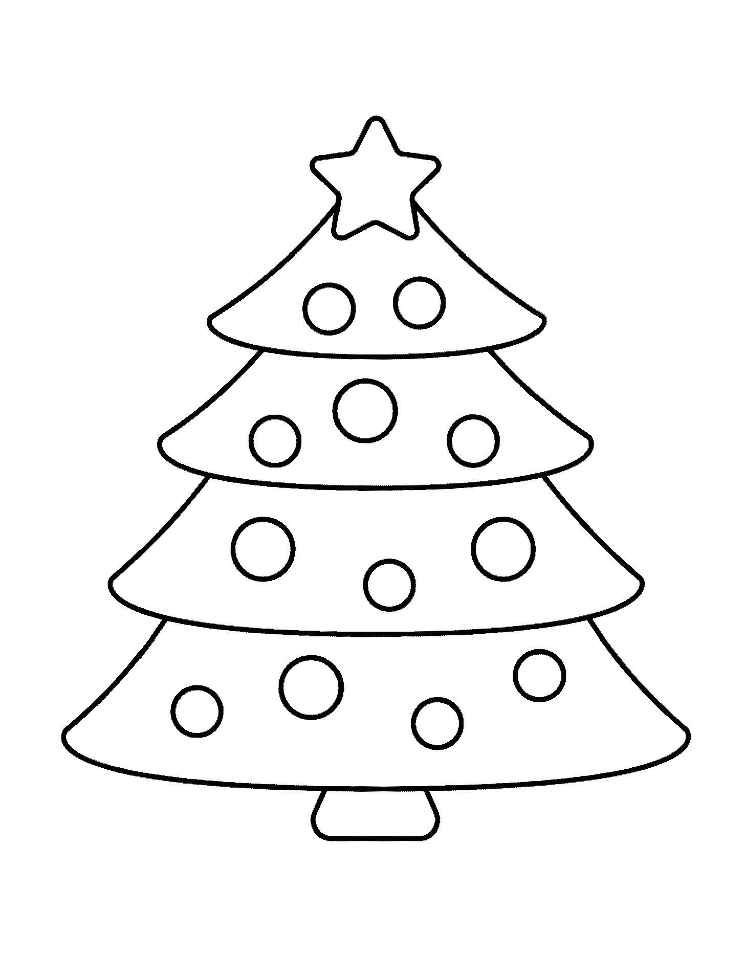 Christmas Tree Coloring Page Etsy Finland