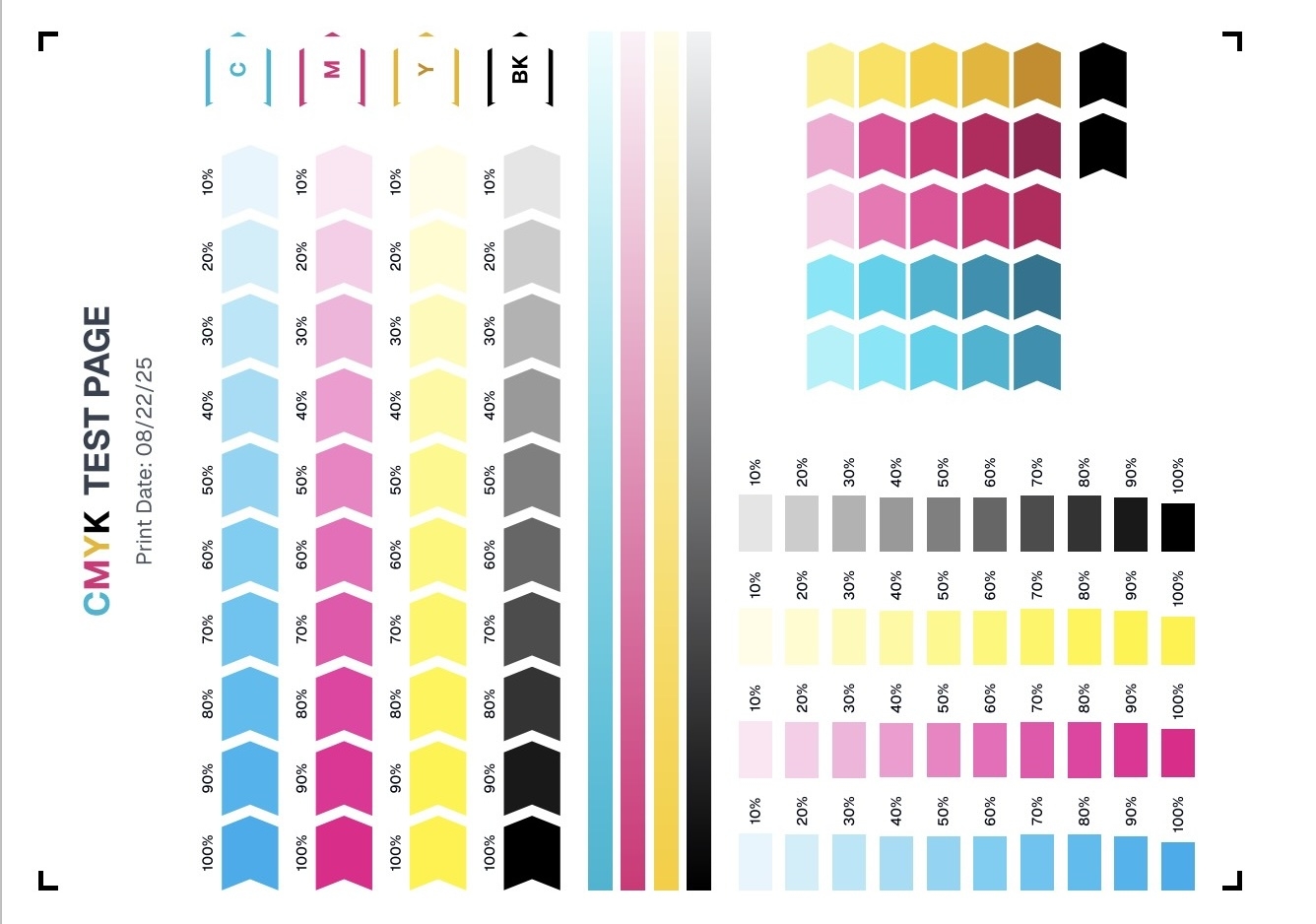 CMYK Color Printer Test Page Free Test For Color Accuracy