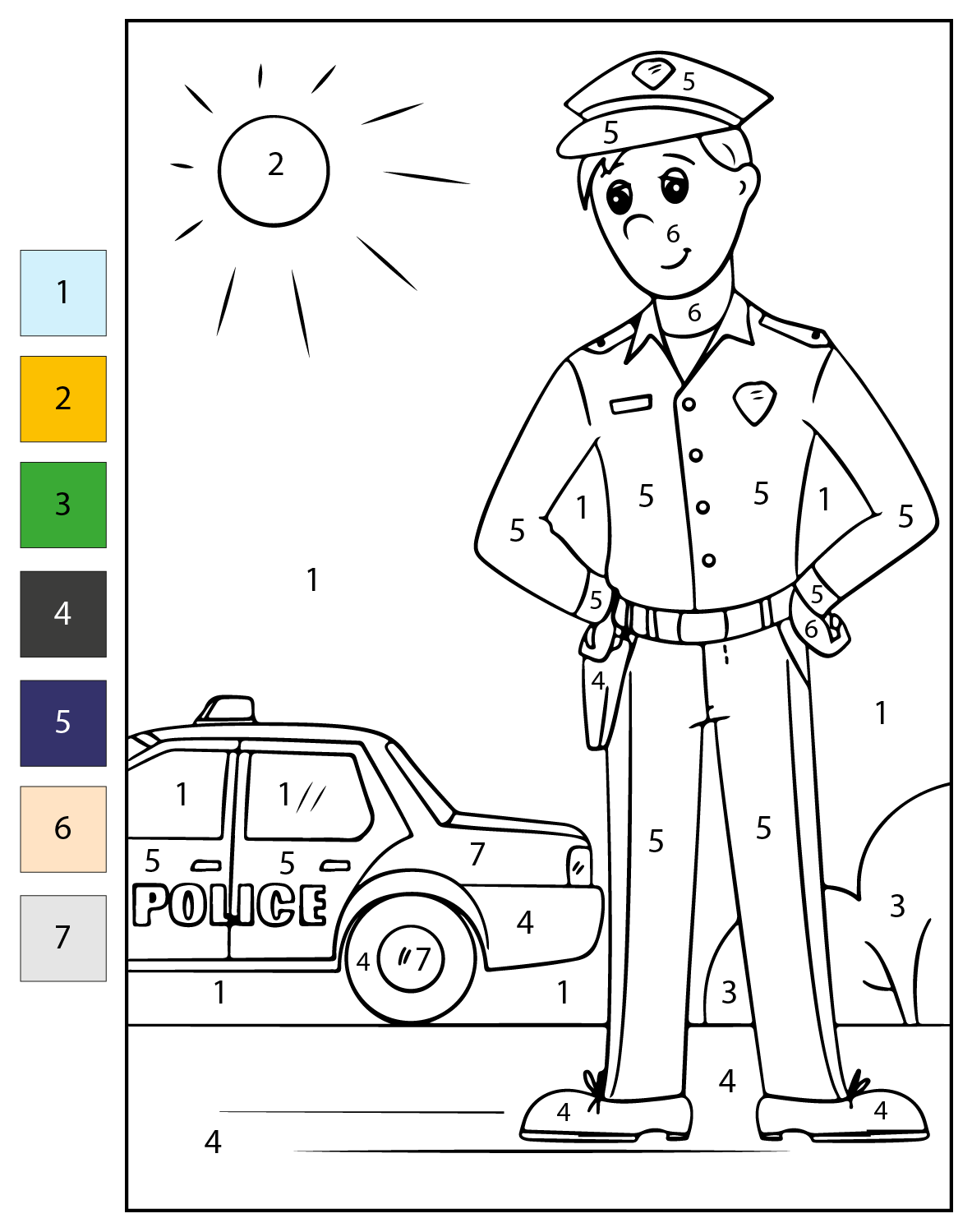 coloring pages of policeman coloring pages of policeman