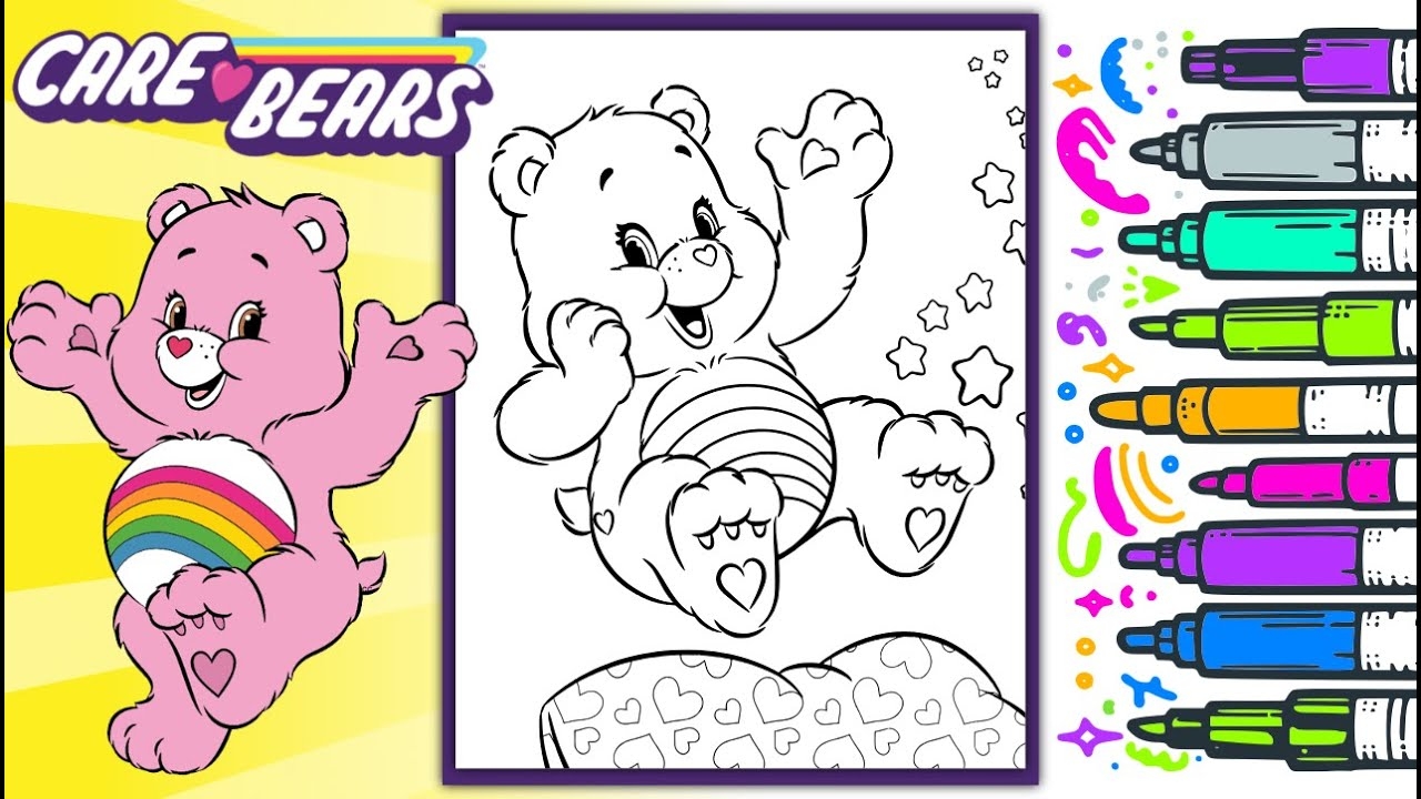 Coloring Cheer Bear Care Bear Care Bears Coloring Pages YouTube