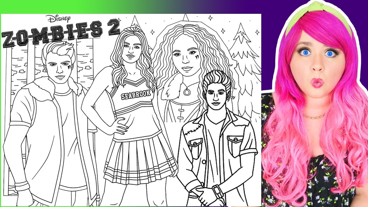 disney zombies coloring pages
