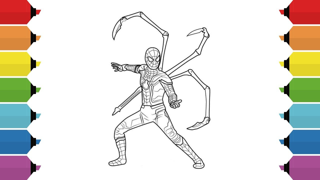 iron spiderman coloring pages