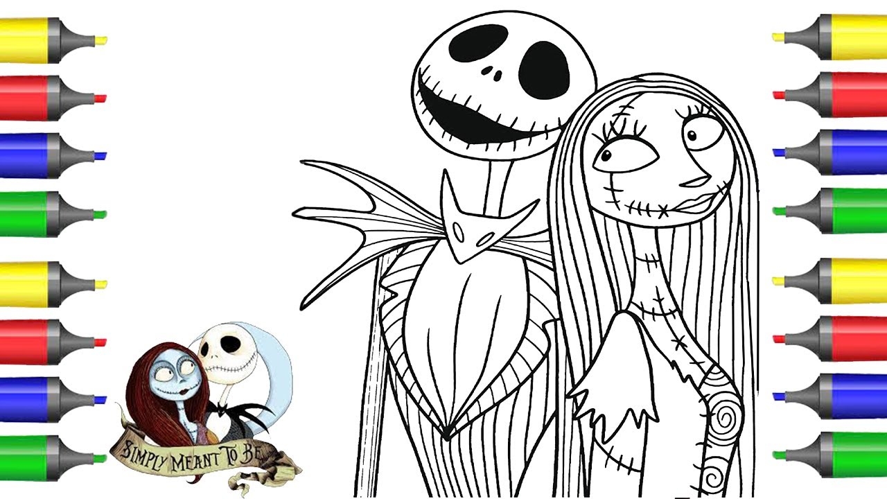 Coloring Jack Skellington Sally The Nightmare Before Christmas Coloring Page Music NCS YouTube Coloring Jack Skellington Sally The Nightmare Before Christmas Coloring Page Music NCS YouTube