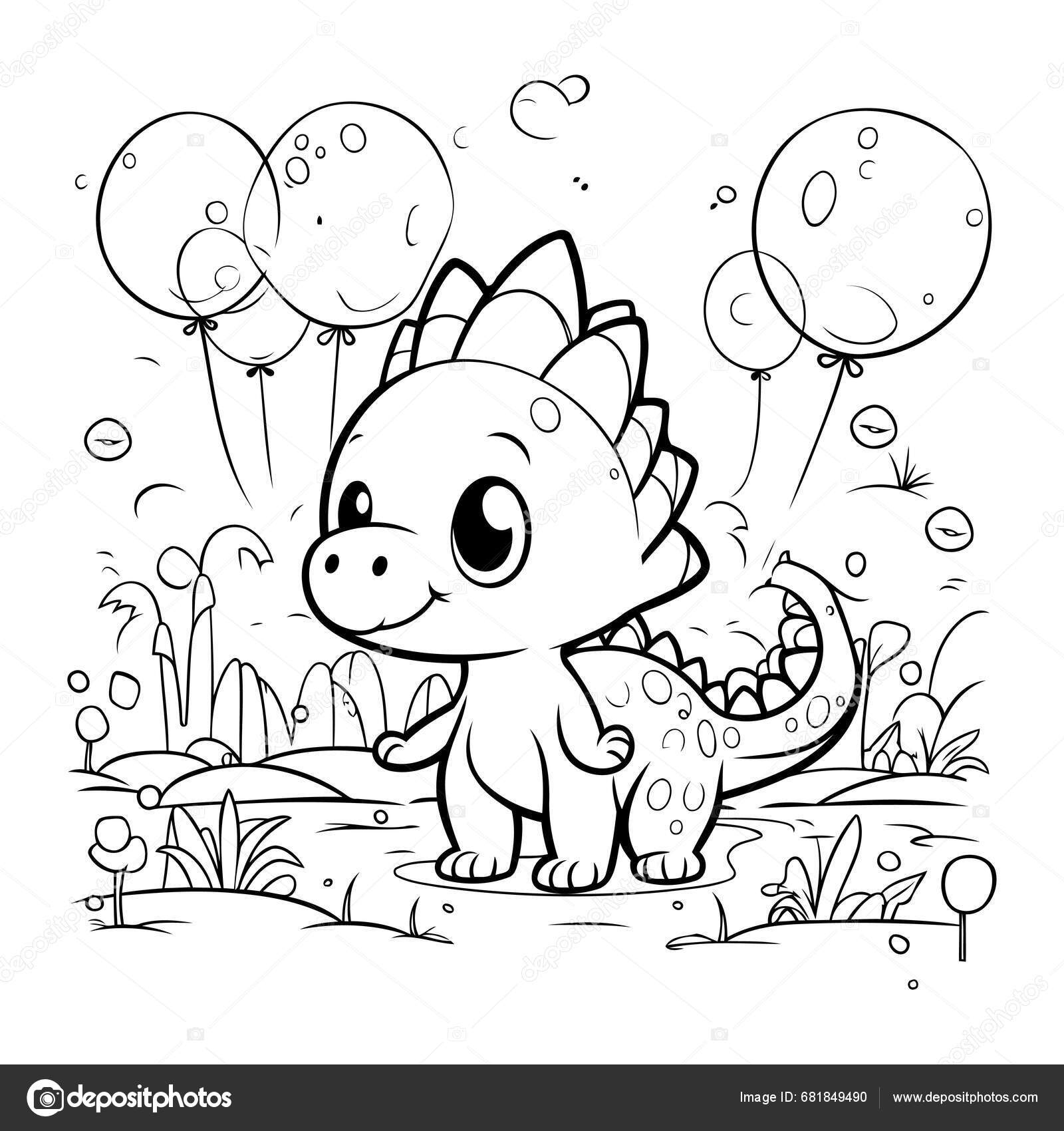 cute dino coloring pages