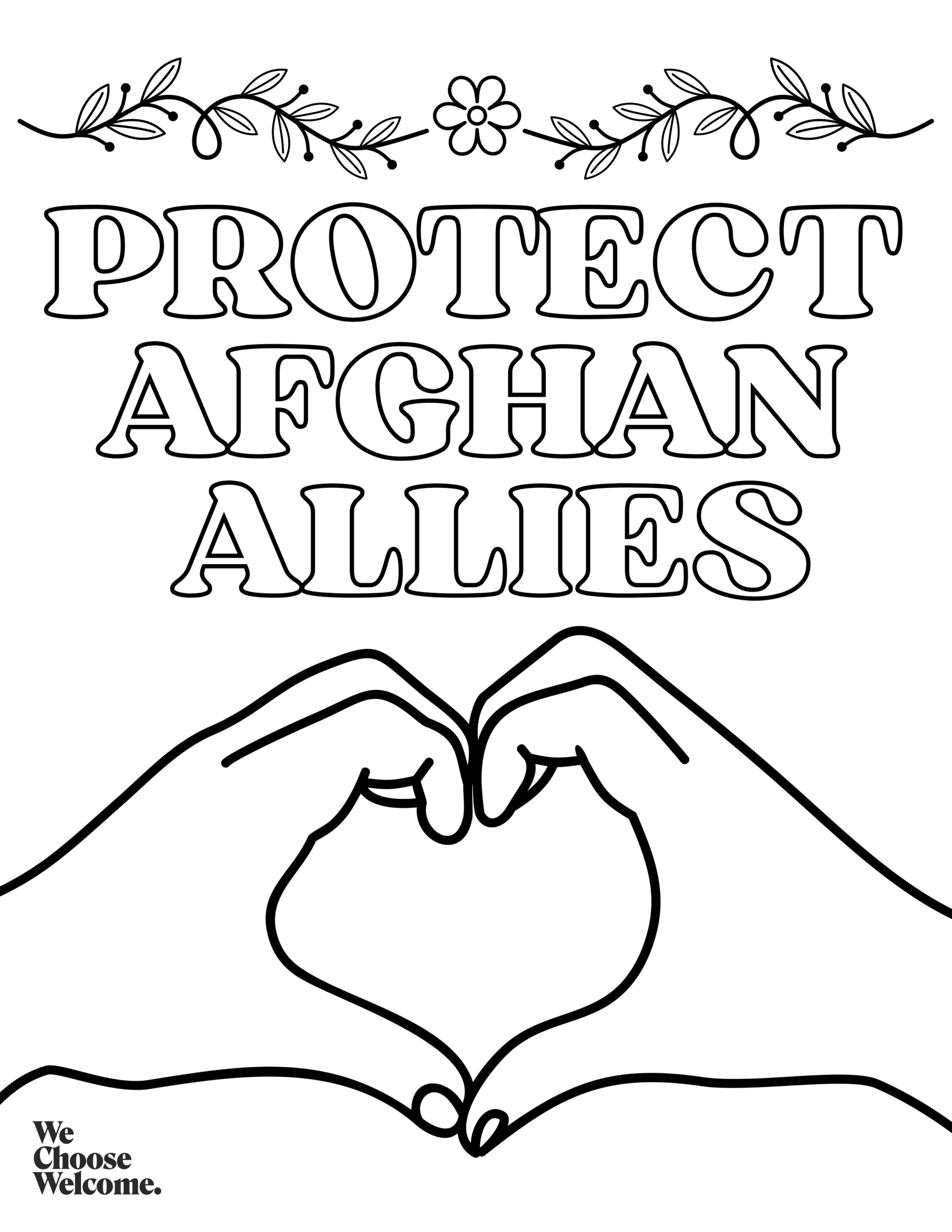 Coloring Pages We Choose Welcome