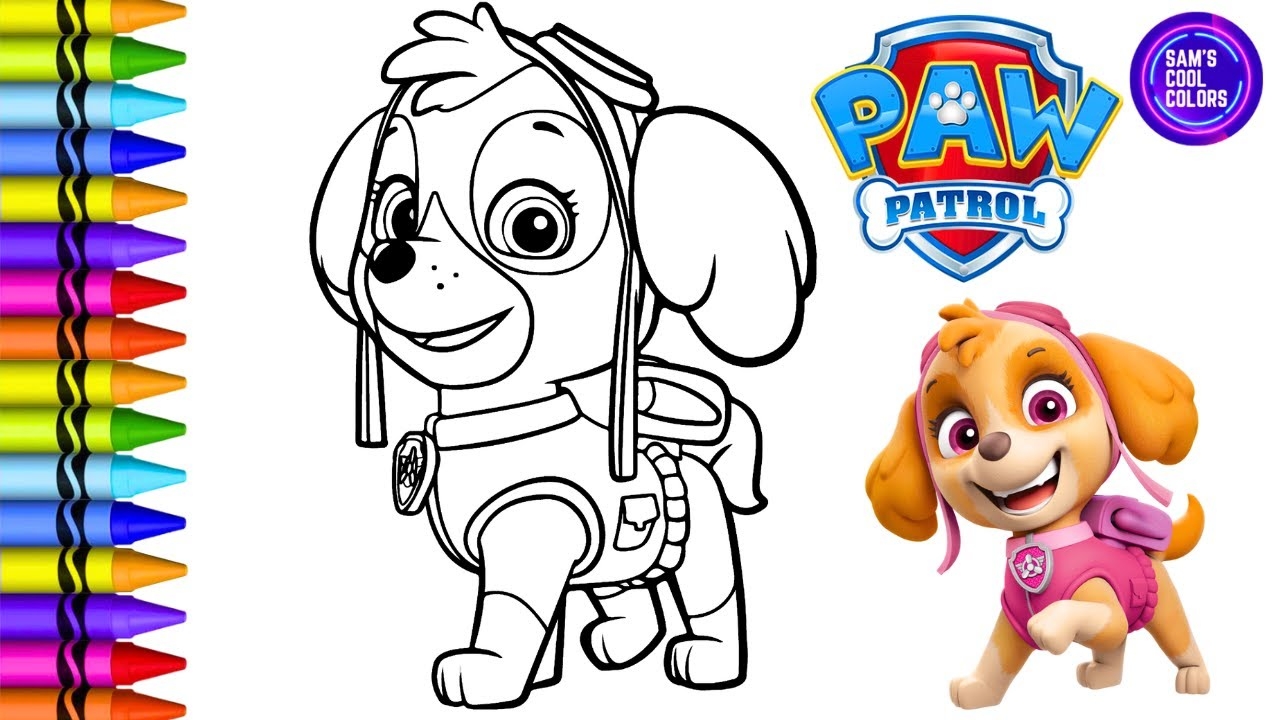 Coloring Skye From PAW Patrol Coloring Book Page Crayola Crayons YouTube Coloring Skye From PAW Patrol Coloring Book Page Crayola Crayons YouTube
