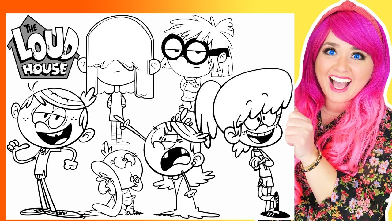 Coloring The Loud House Family Coloring Pages Lincoln Lily Lucy Lola Lynn Lisa Coloring YouTube
