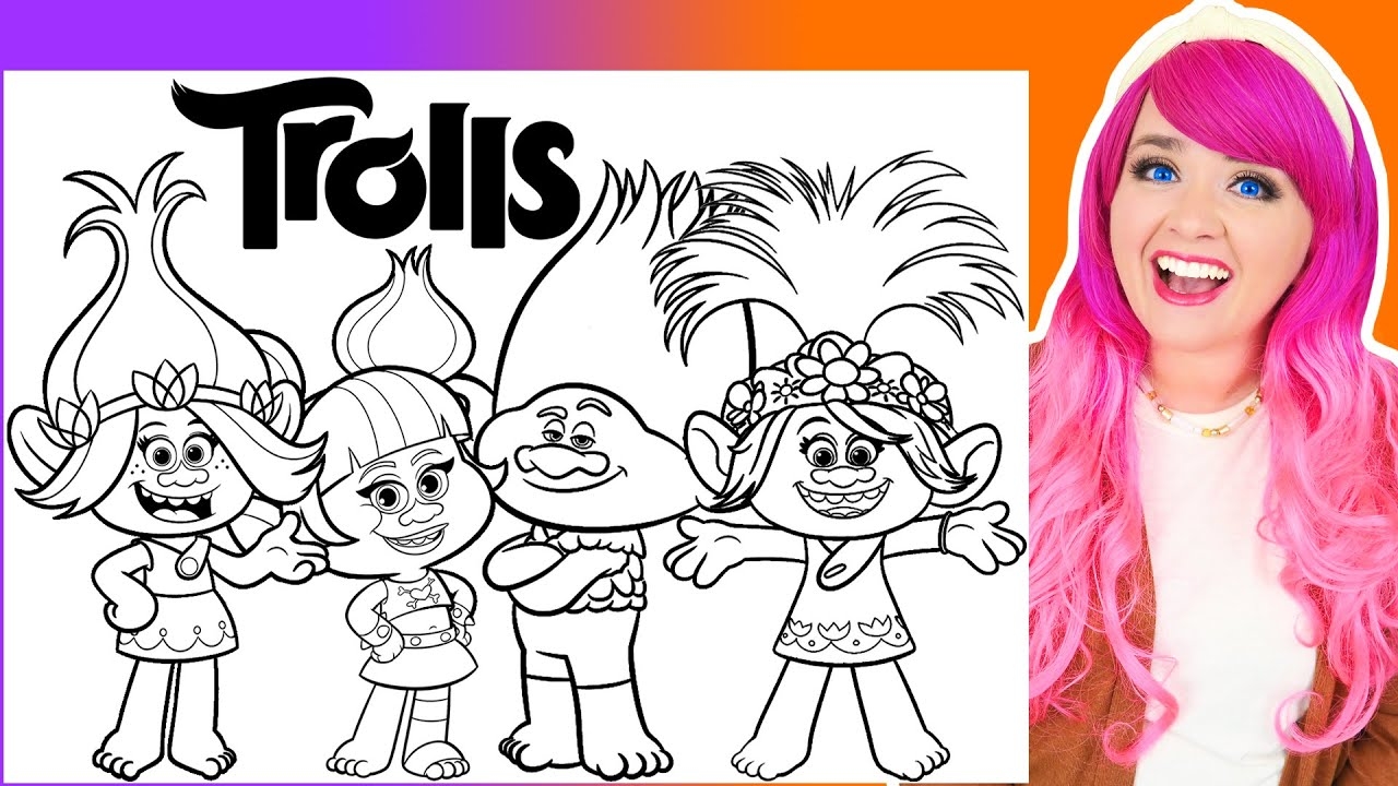 coloring pages for trolls
