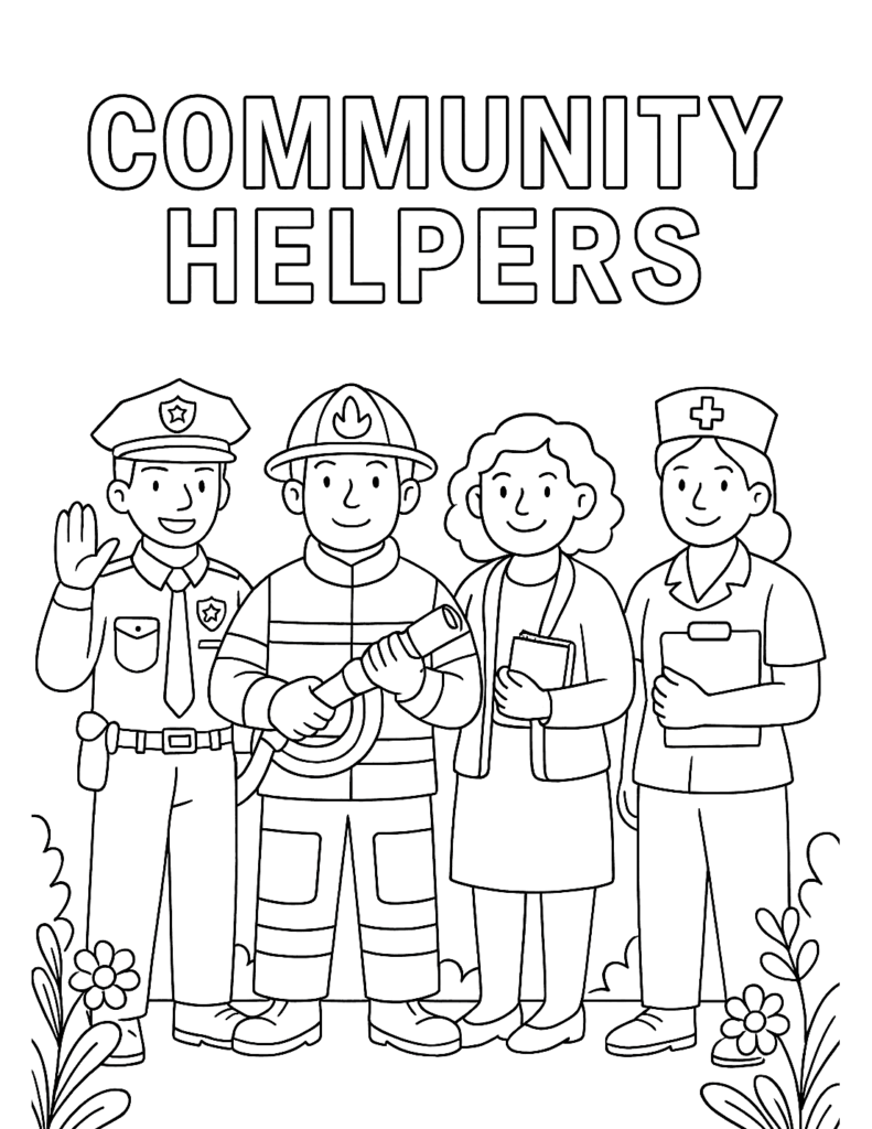 Community Helpers Coloring Book Best Coloring Pages For Kids