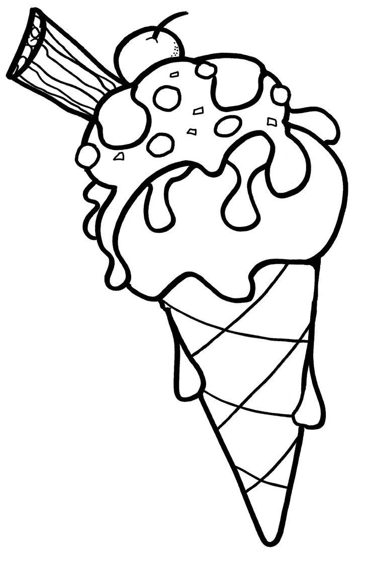 Cool Ice Cream Coloring Pages PDF Printable Coloringfolder