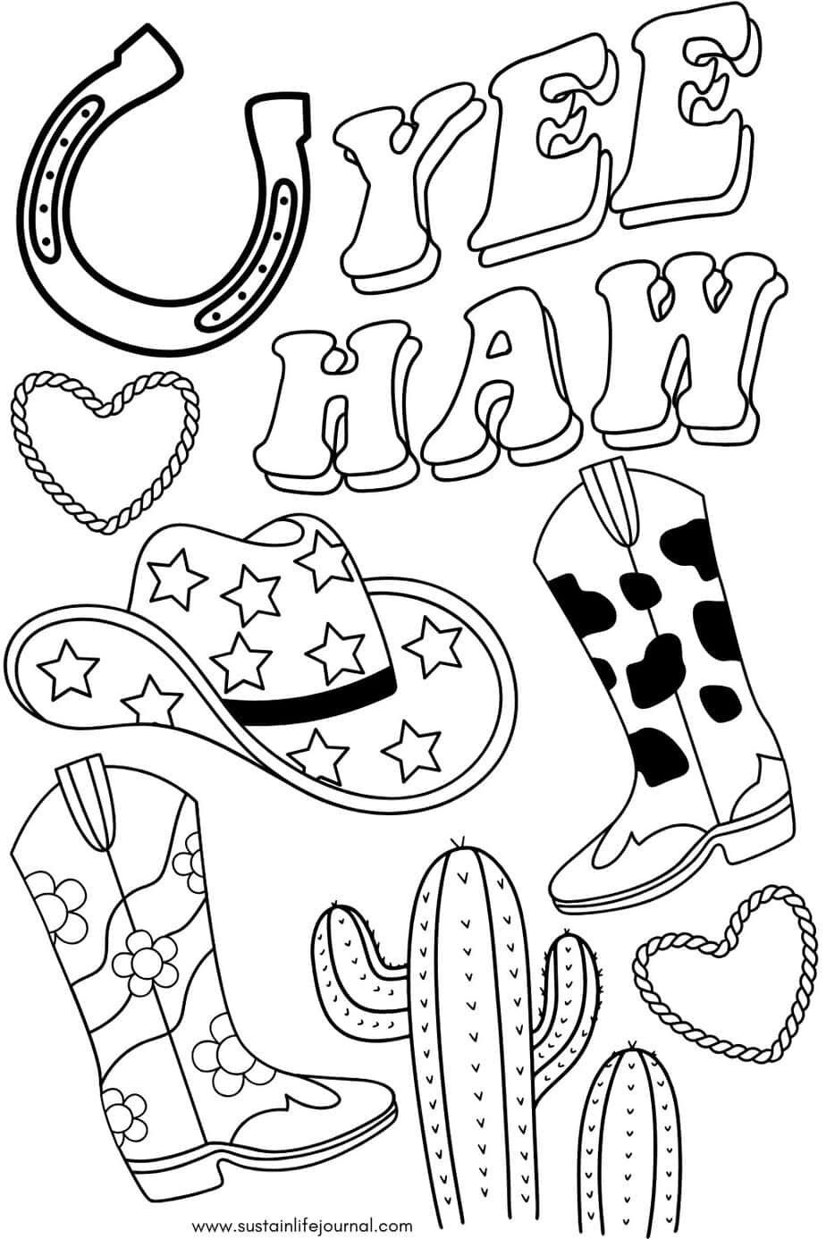 Cowgirl Coloring Page Sustain Life Journal Cowgirl Coloring Page Sustain Life Journal
