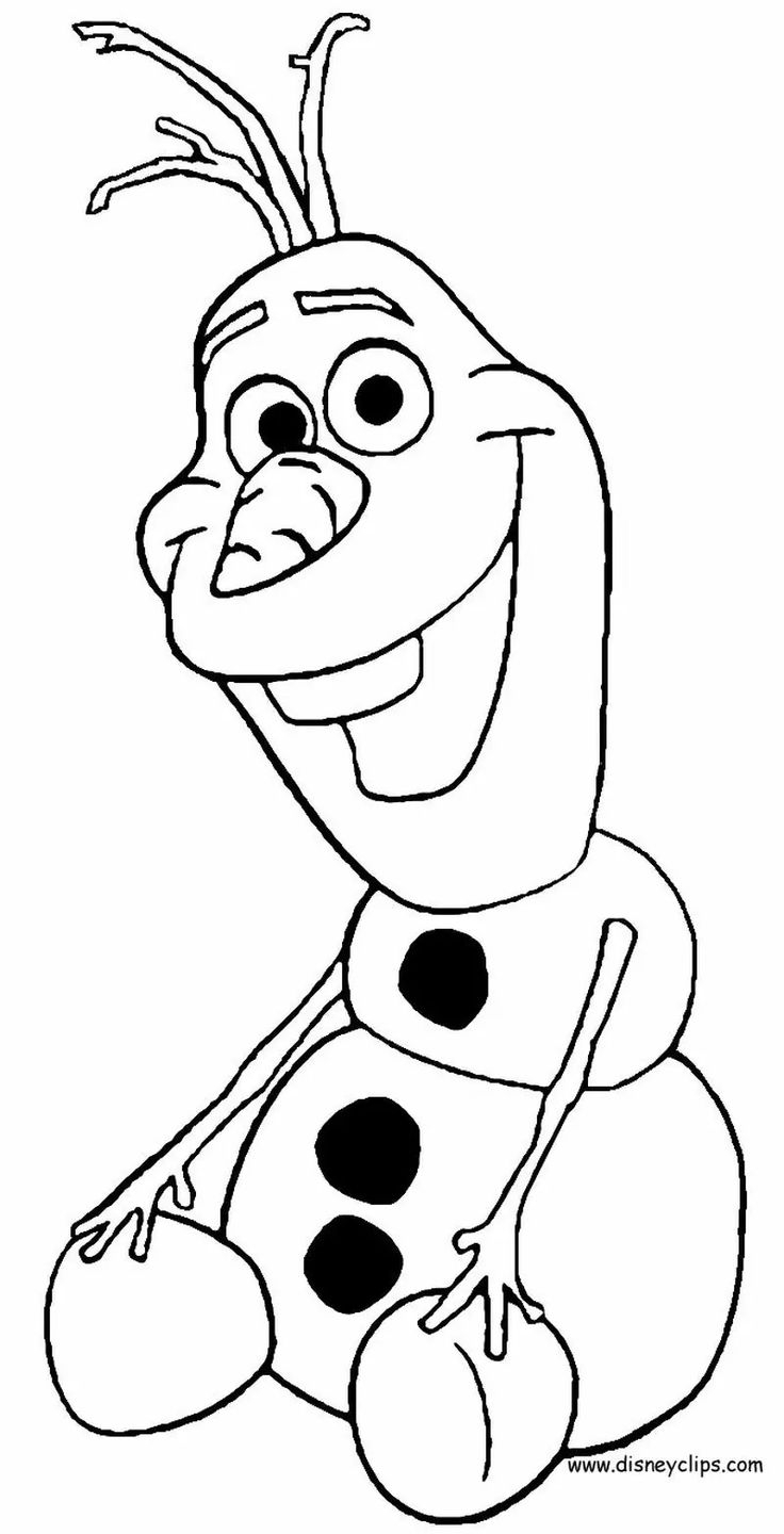 Cute Olaf Coloring Pages PDF Coloringfolder