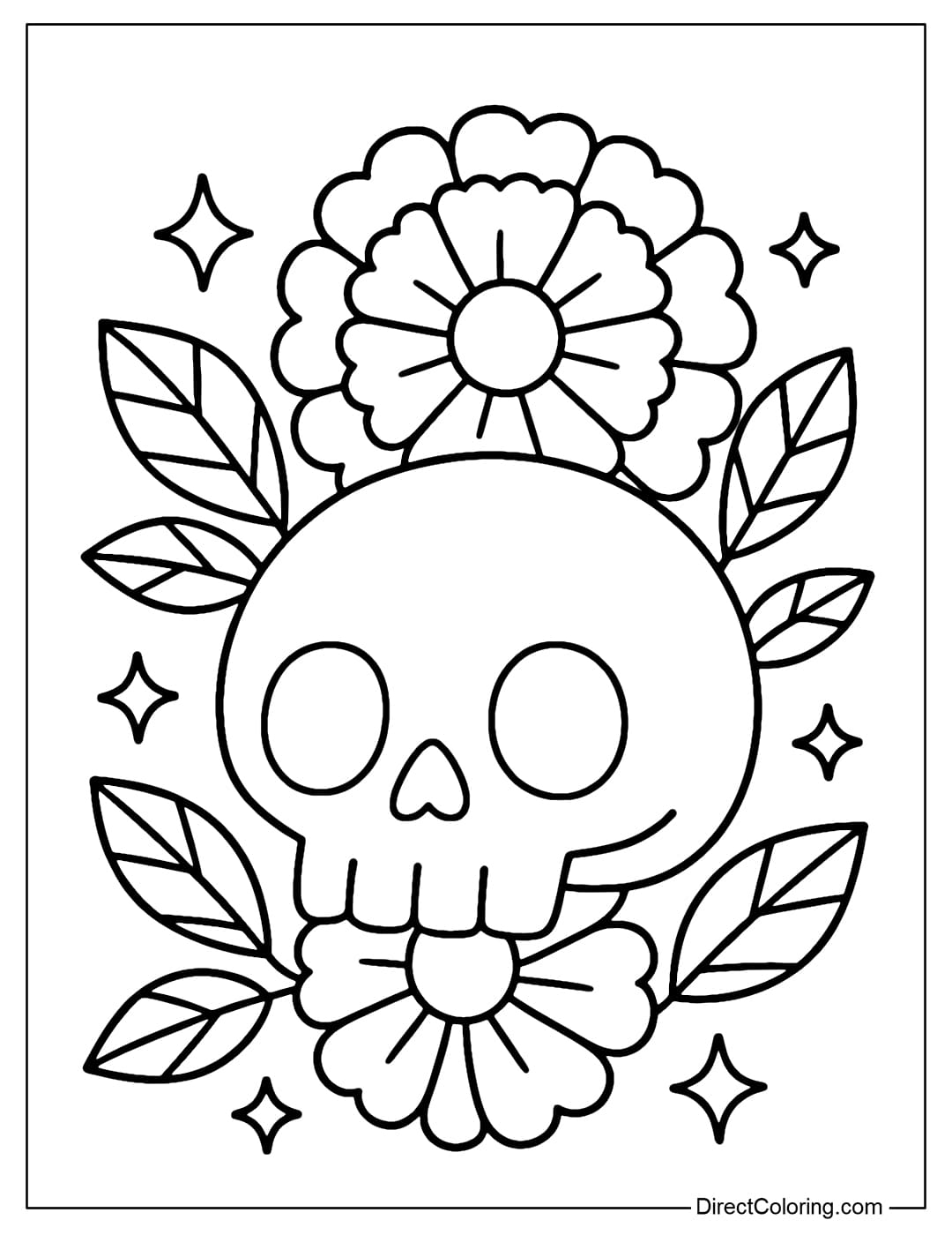 Day Of The Dead Coloring Pages Free PDF To Download And Print