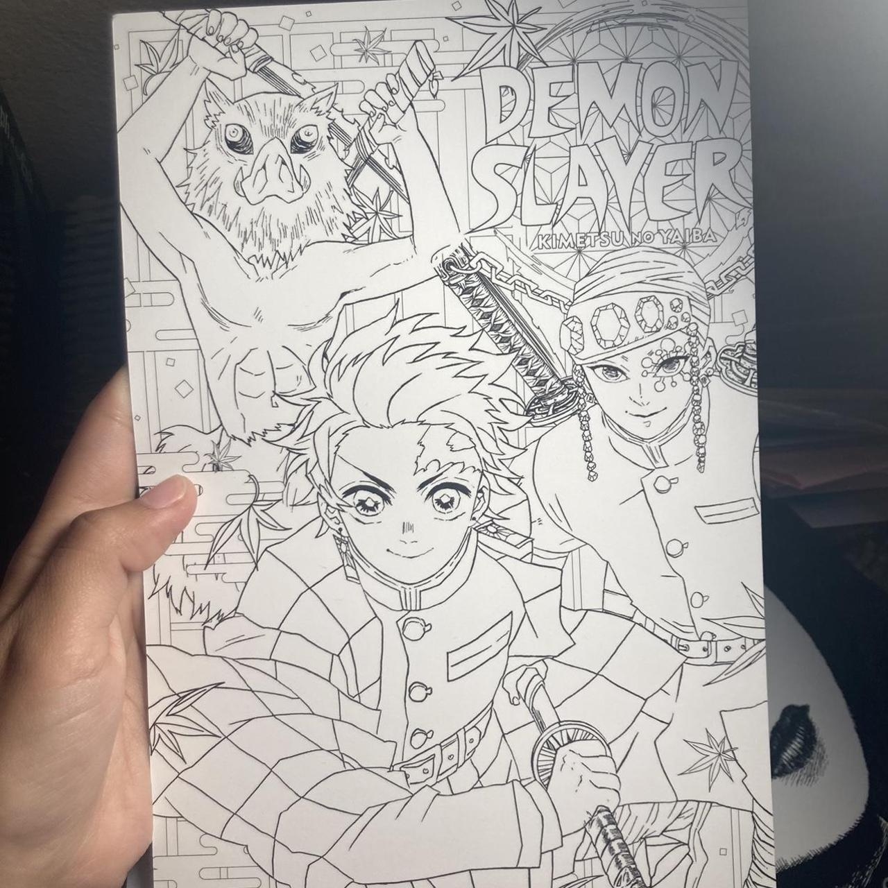 demon slayer coloring page