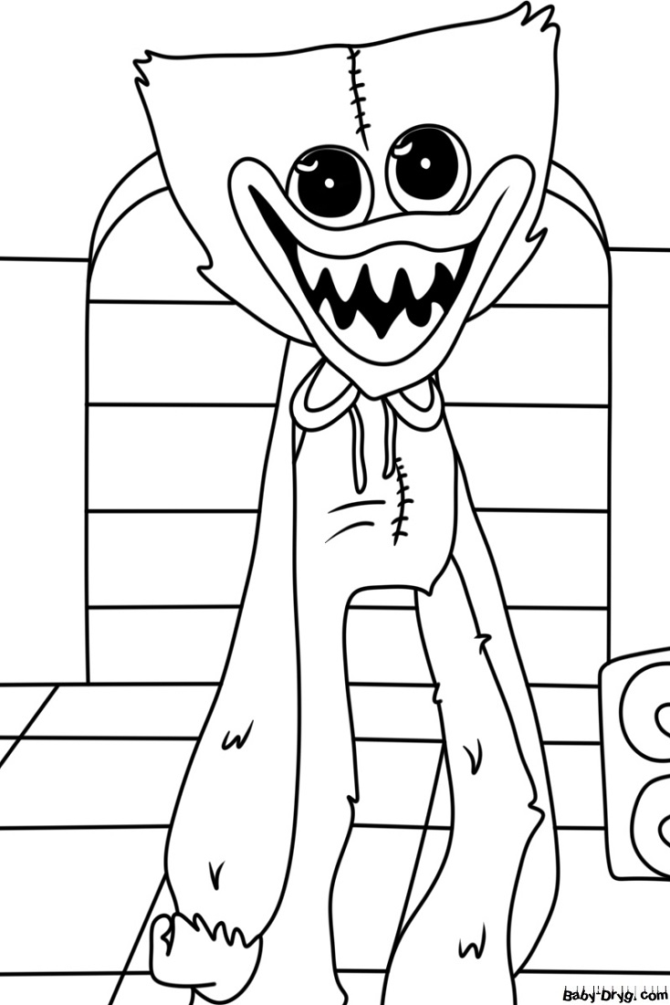 huggy wuggy coloring page huggy wuggy coloring page