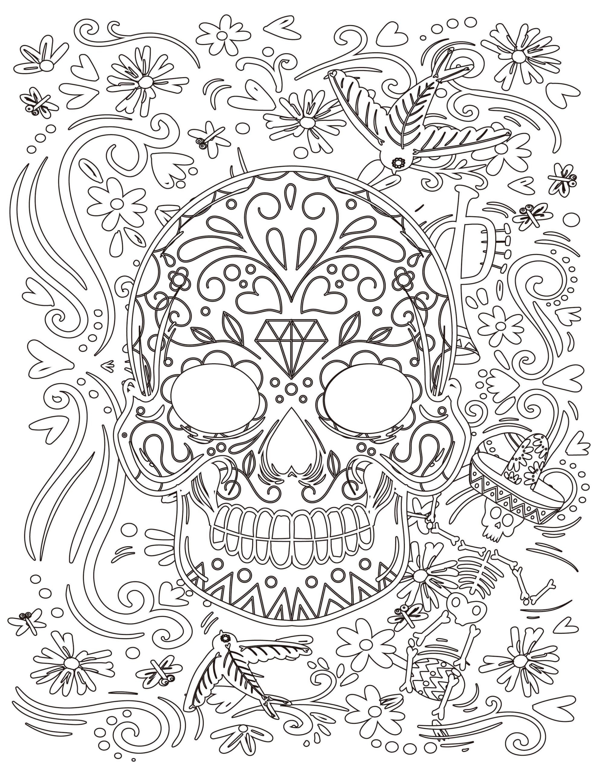 Dia De Muertos Coloring Sheets Pack Of 15 Coloring Books For Kidz Dia De Muertos Coloring Sheets Pack Of 15 Coloring Books For Kidz