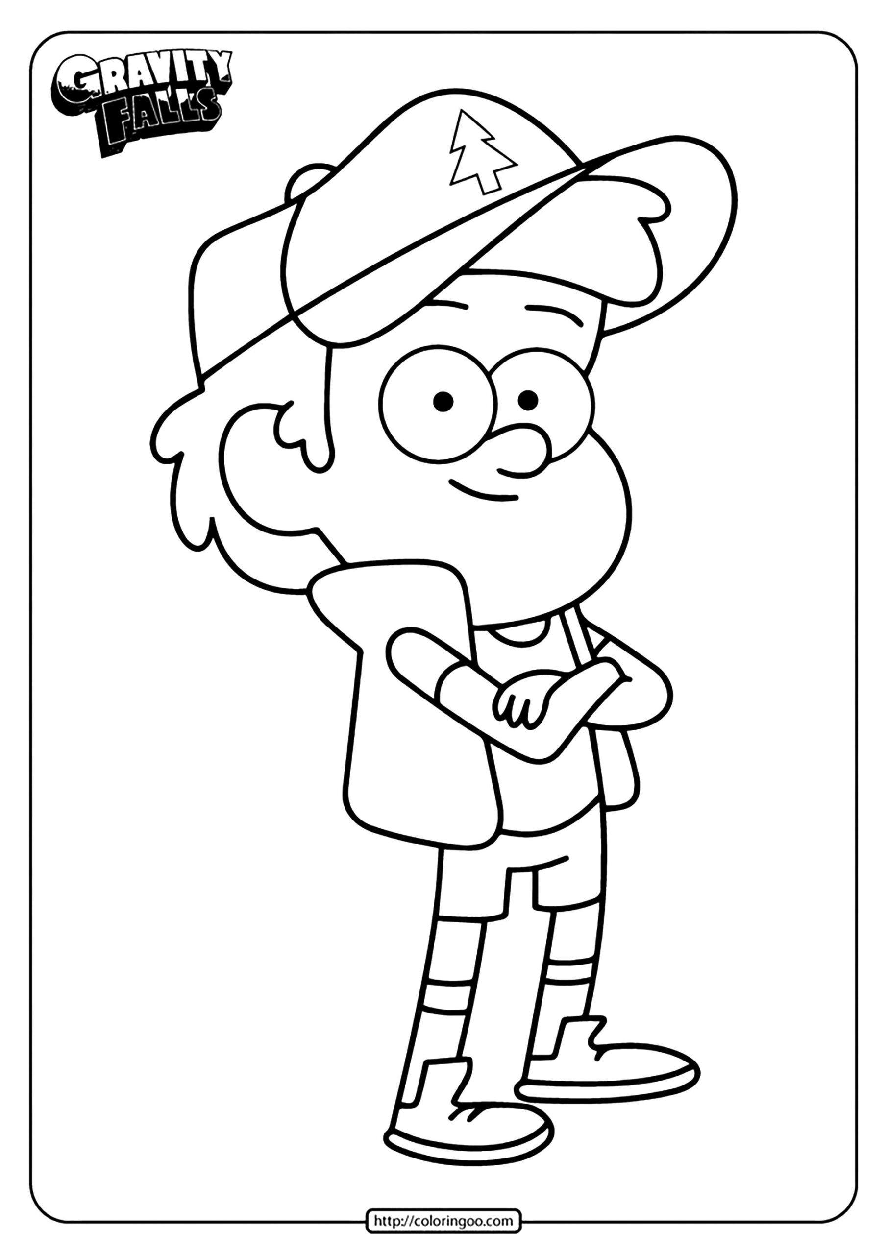 Dipper Pines The Main Character In Gravity Falls Gravity Falls Coloring Pages Dipper Pines The Main Character In Gravity Falls Gravity Falls Coloring Pages