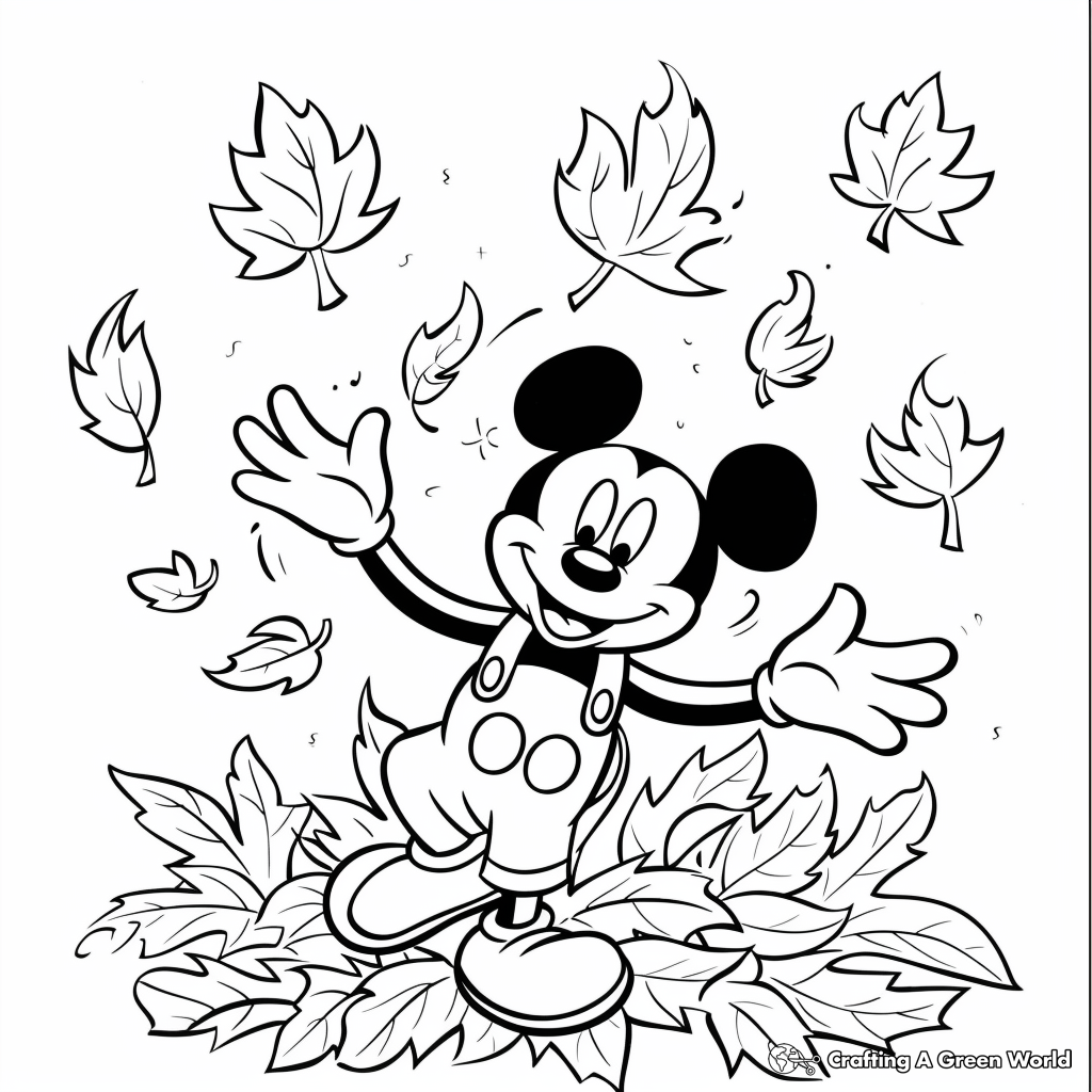 Disney Fall Coloring Pages Free Printable 