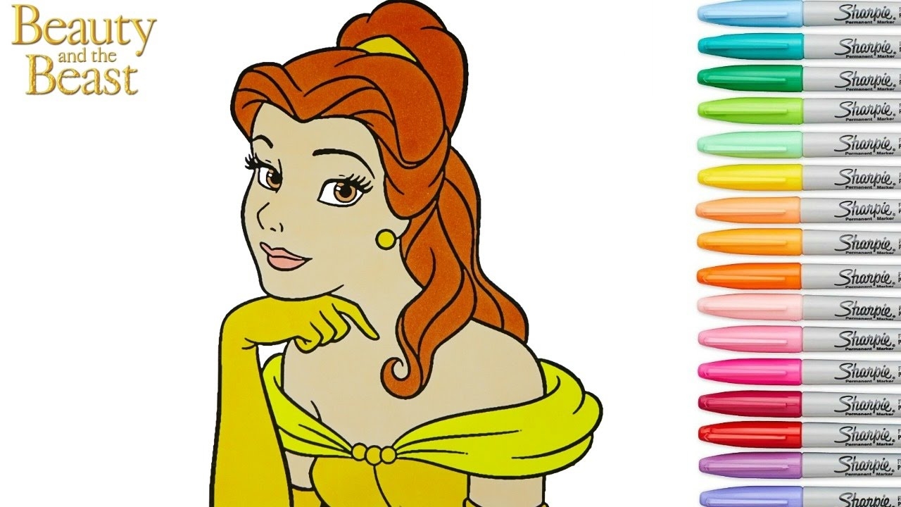 princess belle coloring page