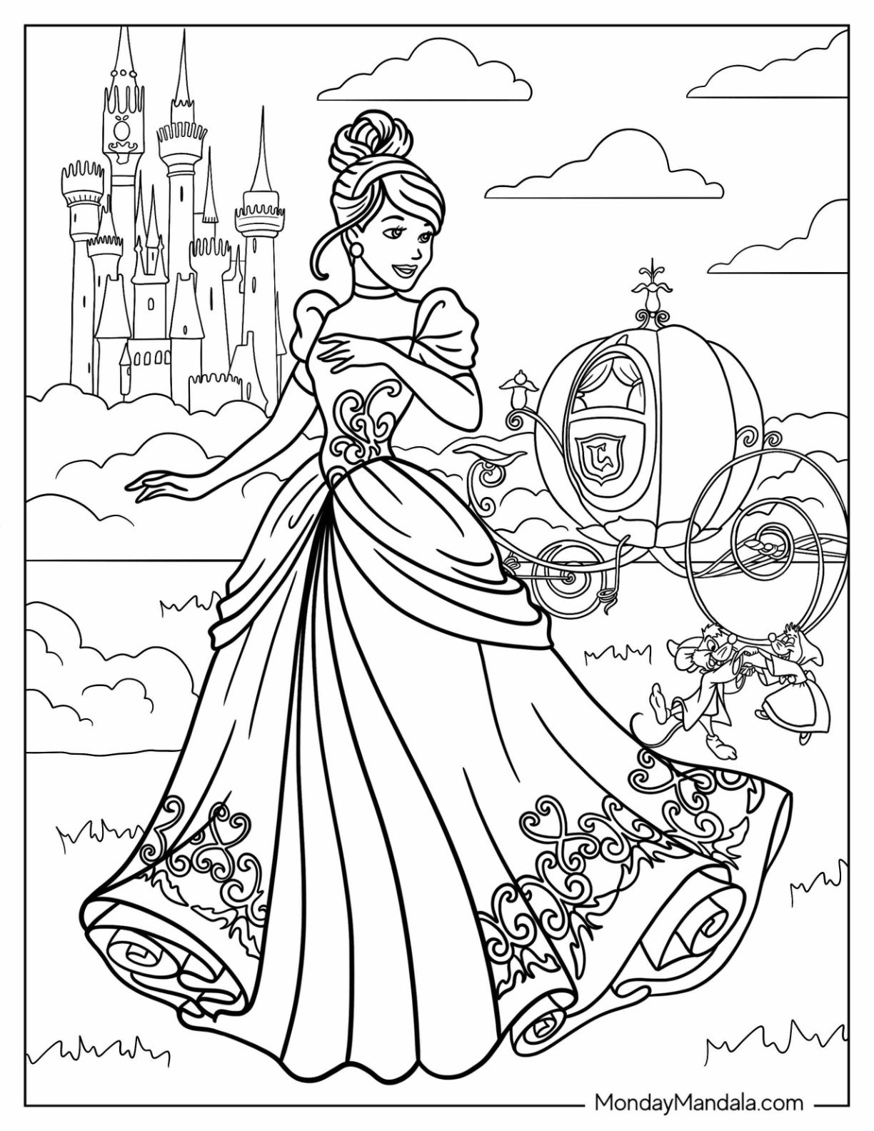 disney princess coloring pages print