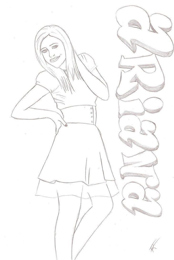 ariana grande coloring pages