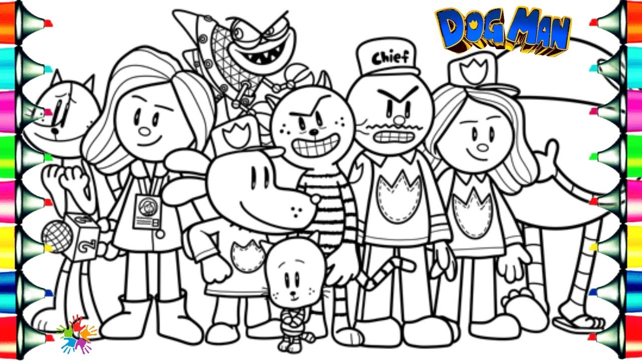 dog man coloring page