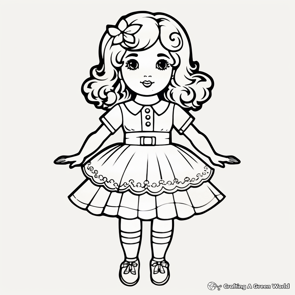 Doll Coloring Pages Free Printable
