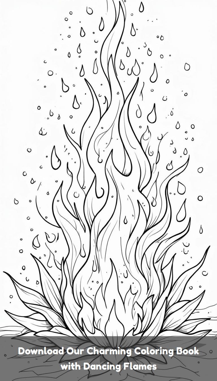Download Our Charming Coloring Book With Dancing Flames