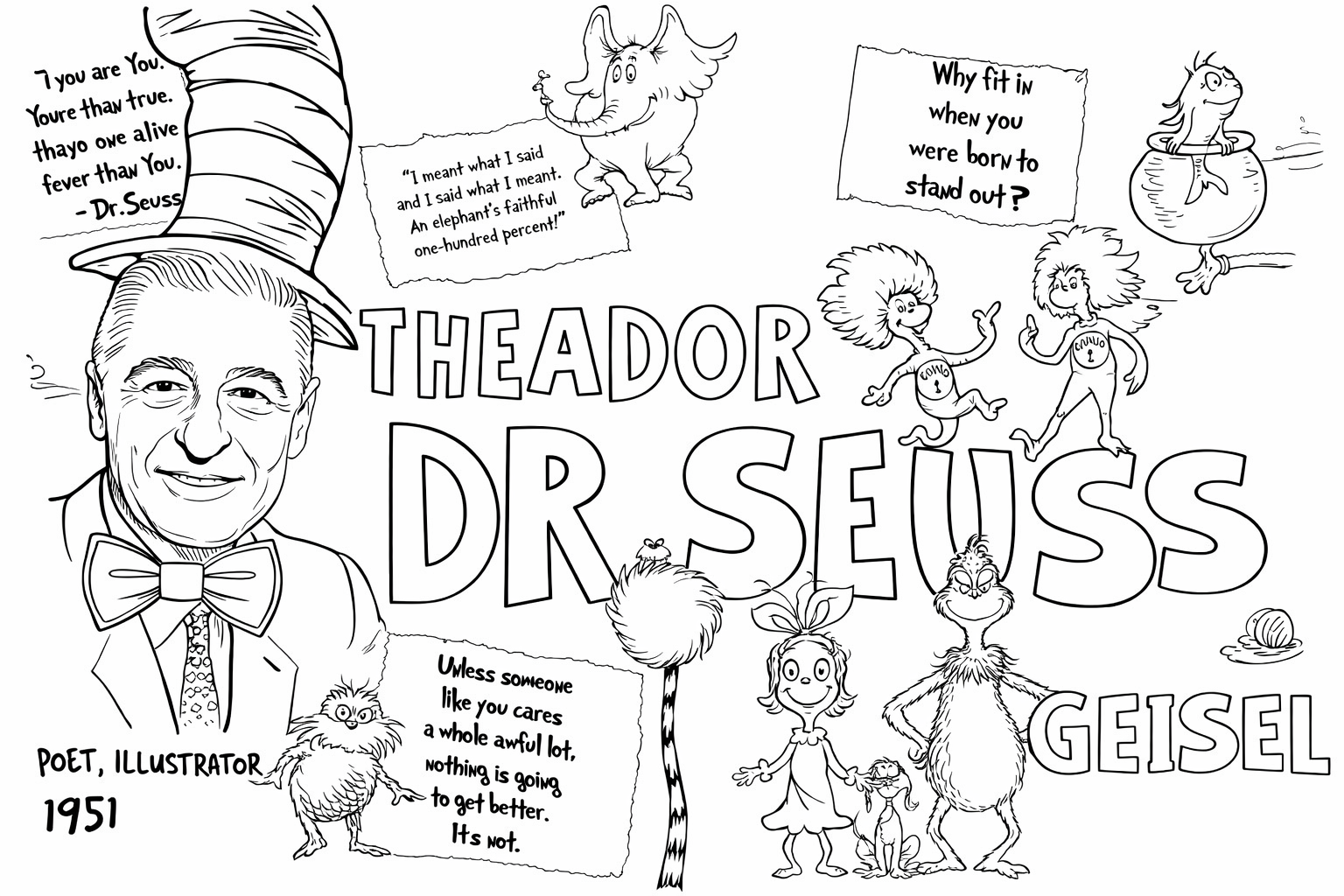 dr seuss coloring page