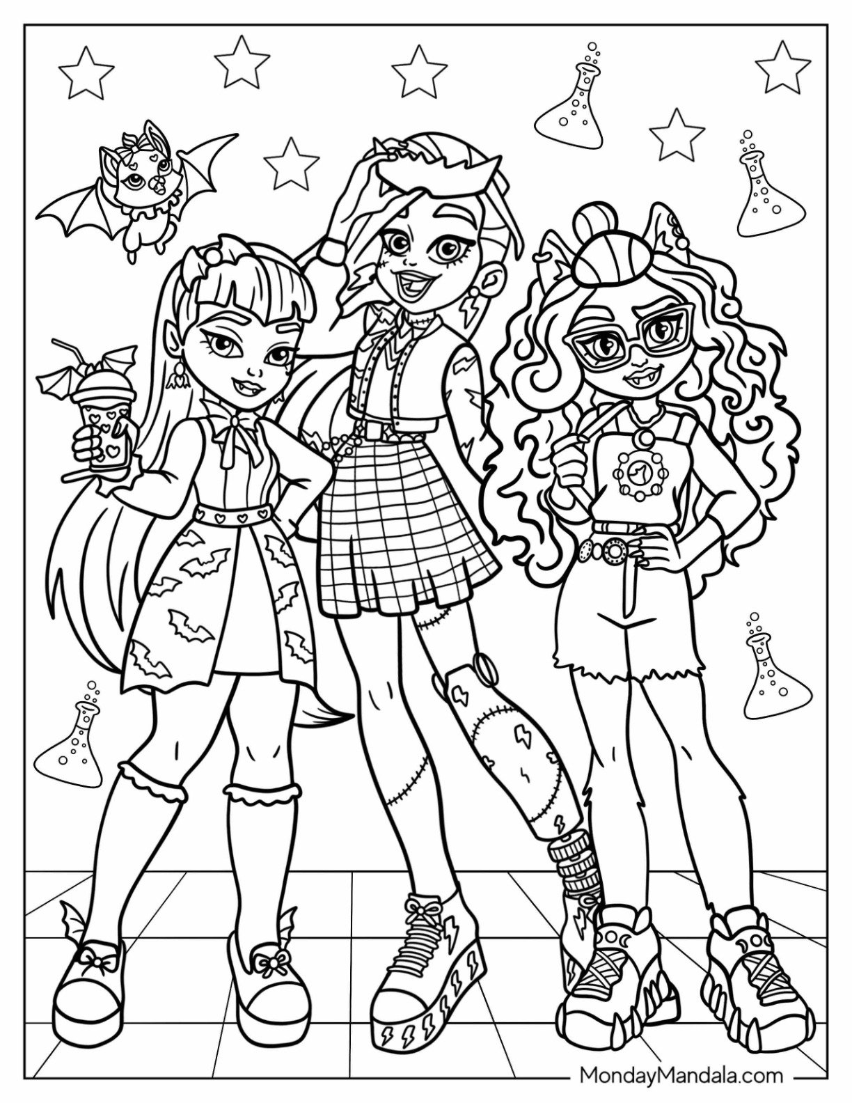monster high coloring page monster high coloring page