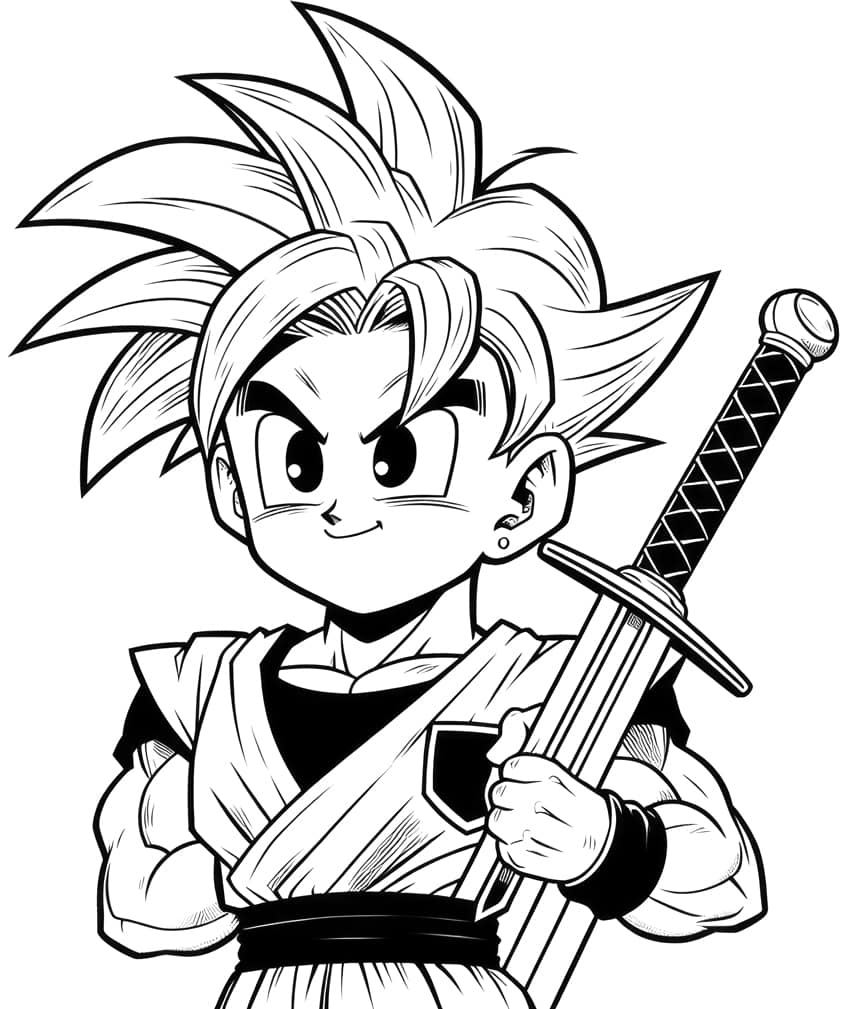 dragon ball z goku coloring pages