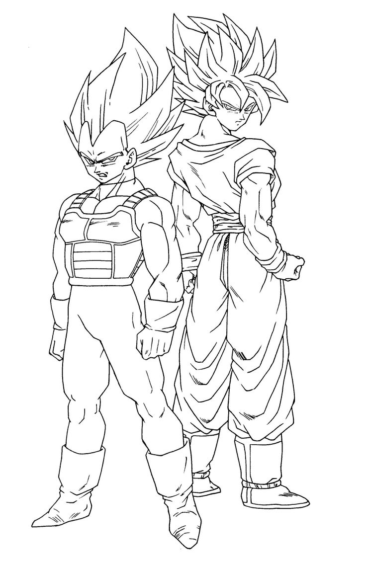 Dragon Ball Z Free Coloring Page For Kids