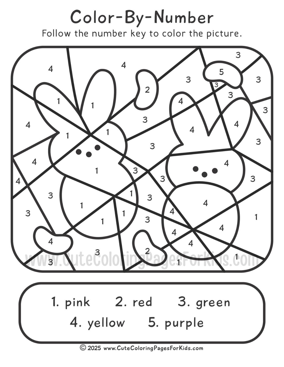 Easter Color By Number Printables Cute Coloring Pages For Kids Easter Color By Number Printables Cute Coloring Pages For Kids