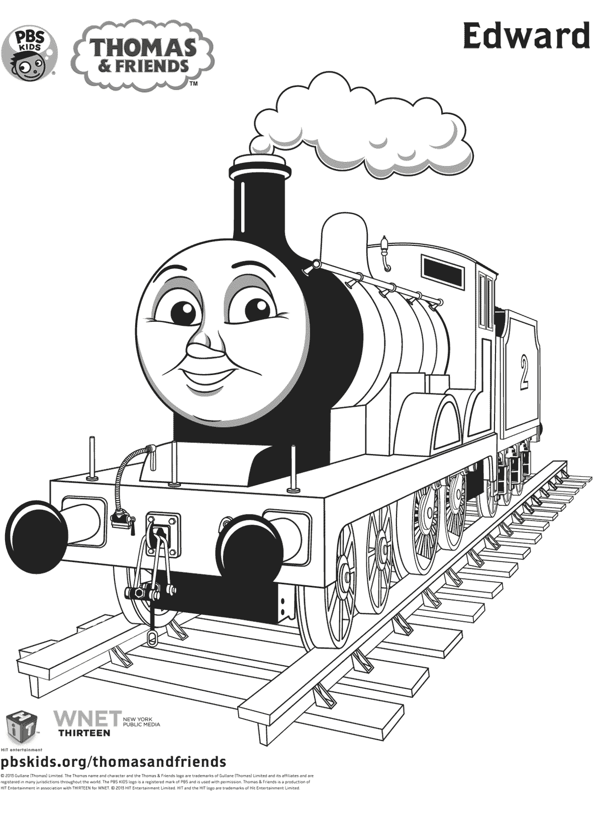 Edward From Thomas Friends Coloring Page Free Printable