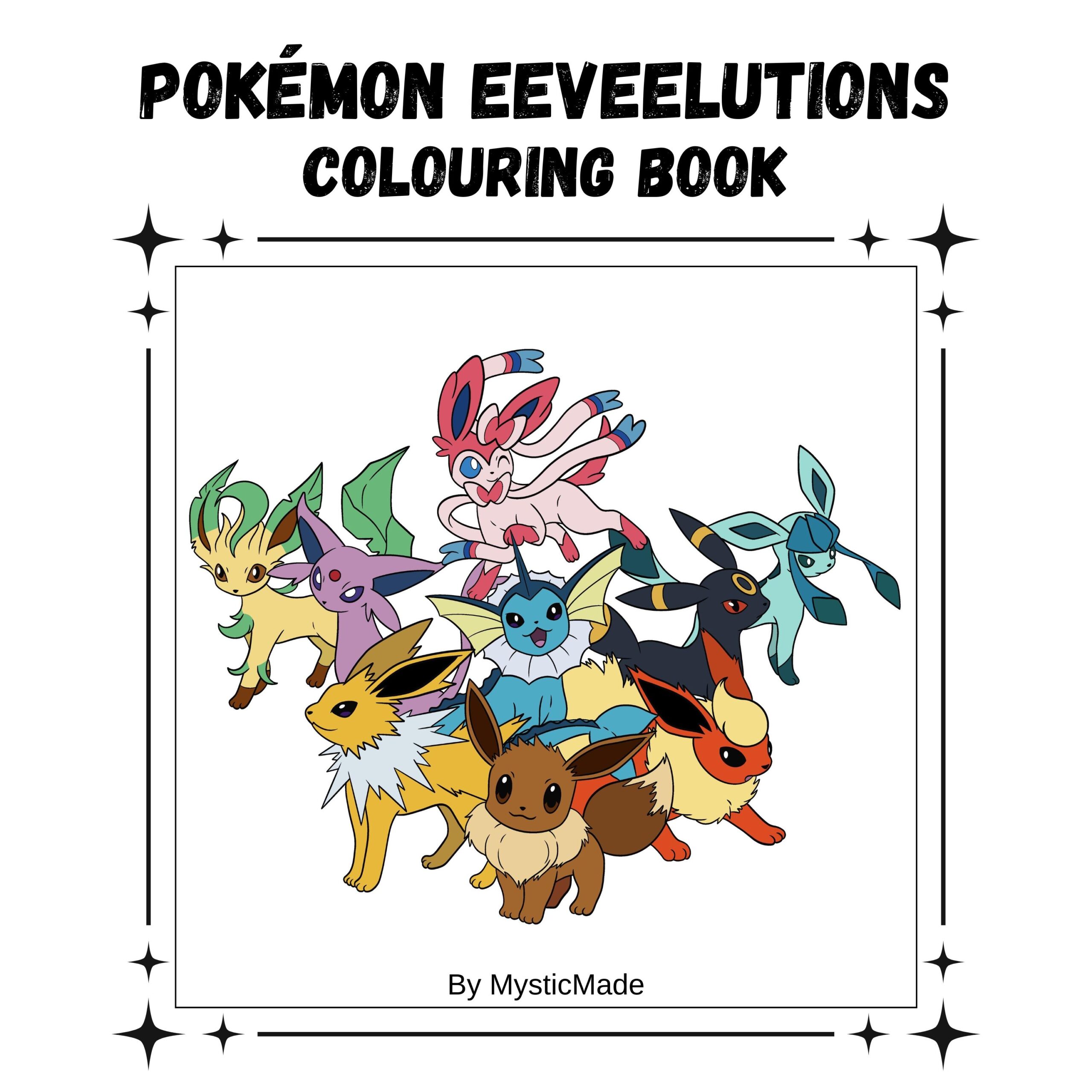 Eevee Coloring Etsy