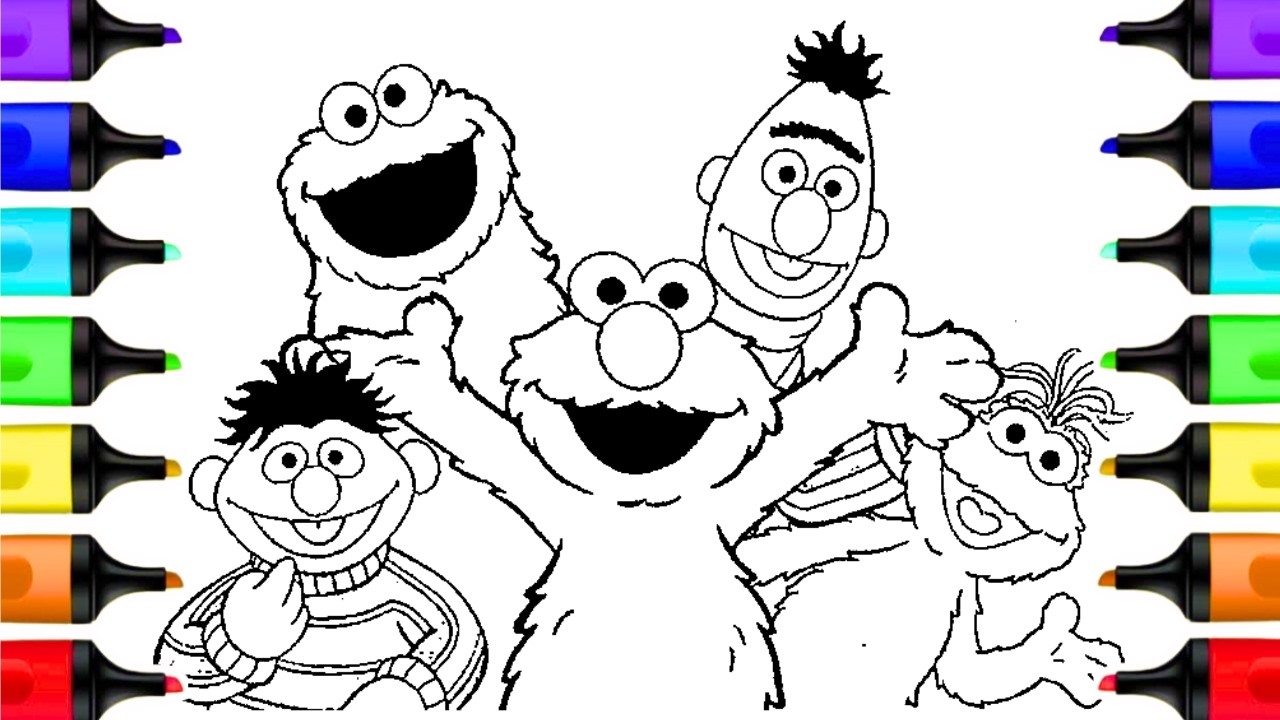 sesame street coloring pages