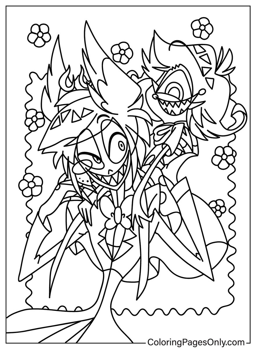 hazbin hotel coloring pages